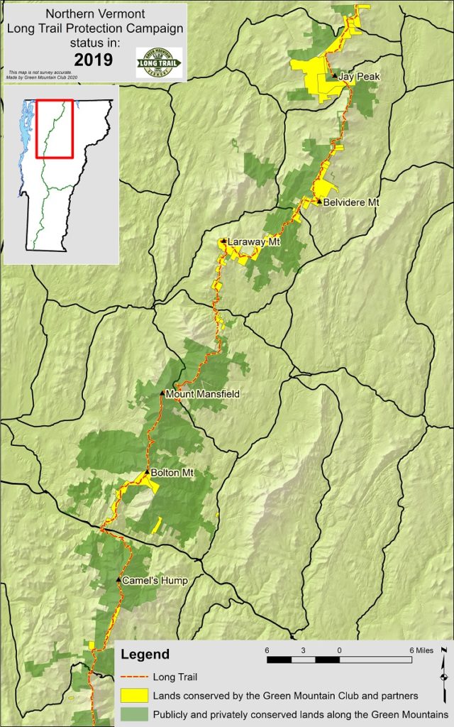 Map of conserved lands in 2019. 