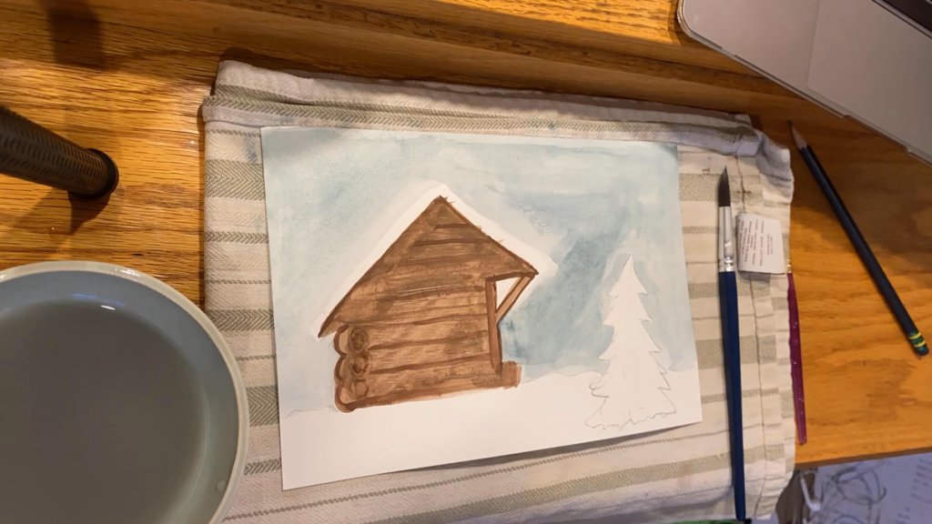 watercolor in progress