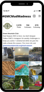 mockup graphic of instagram grid full of mud season themed photos