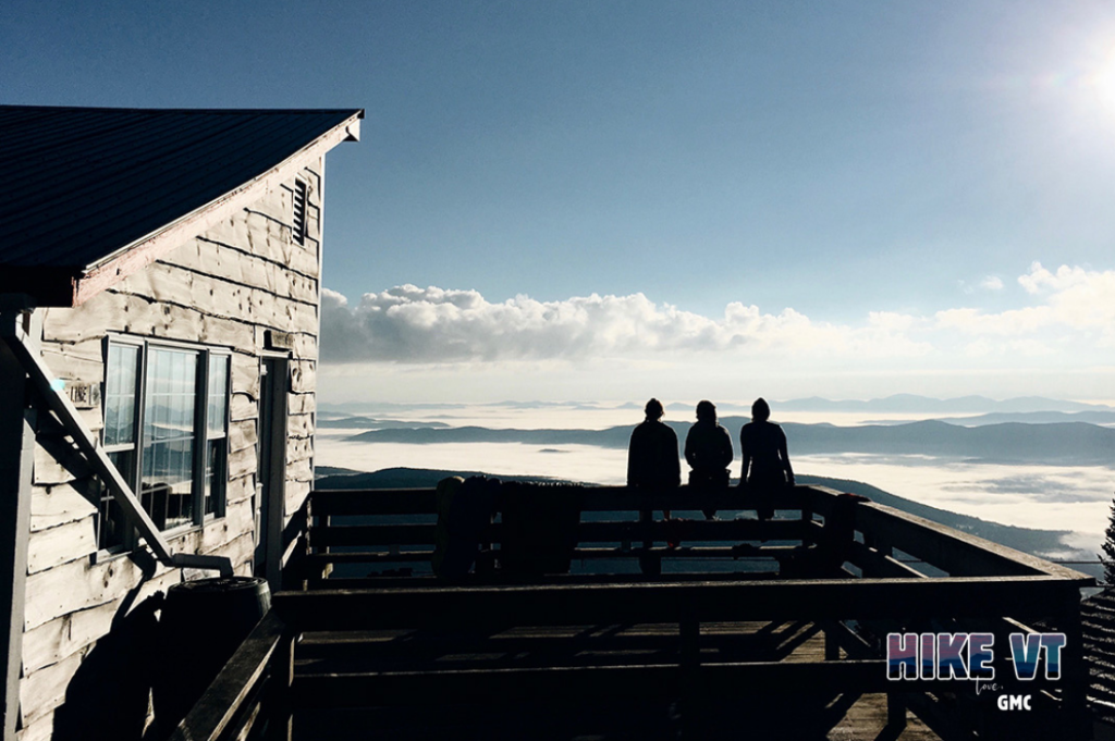 Hikers overlook view at Stark's Nest, an alternative to Mt Ellen