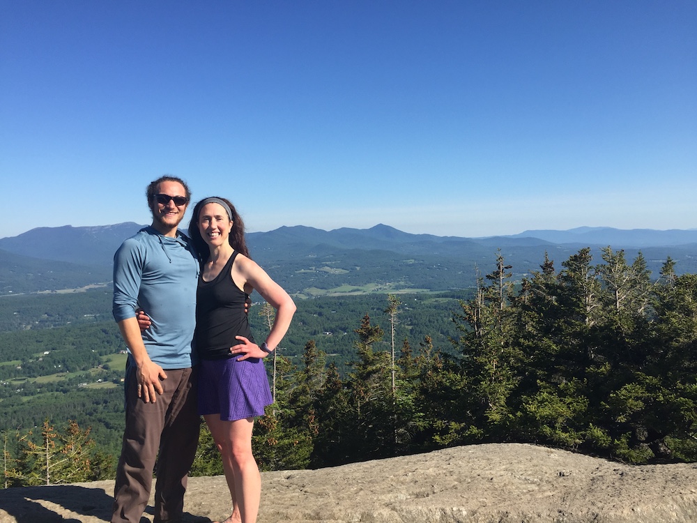 Maggie Mae and friend at Stowe Pinnacle