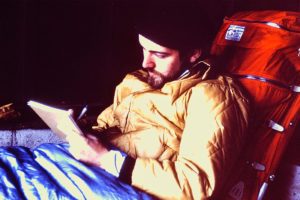 McKone journals on his thru-hike.