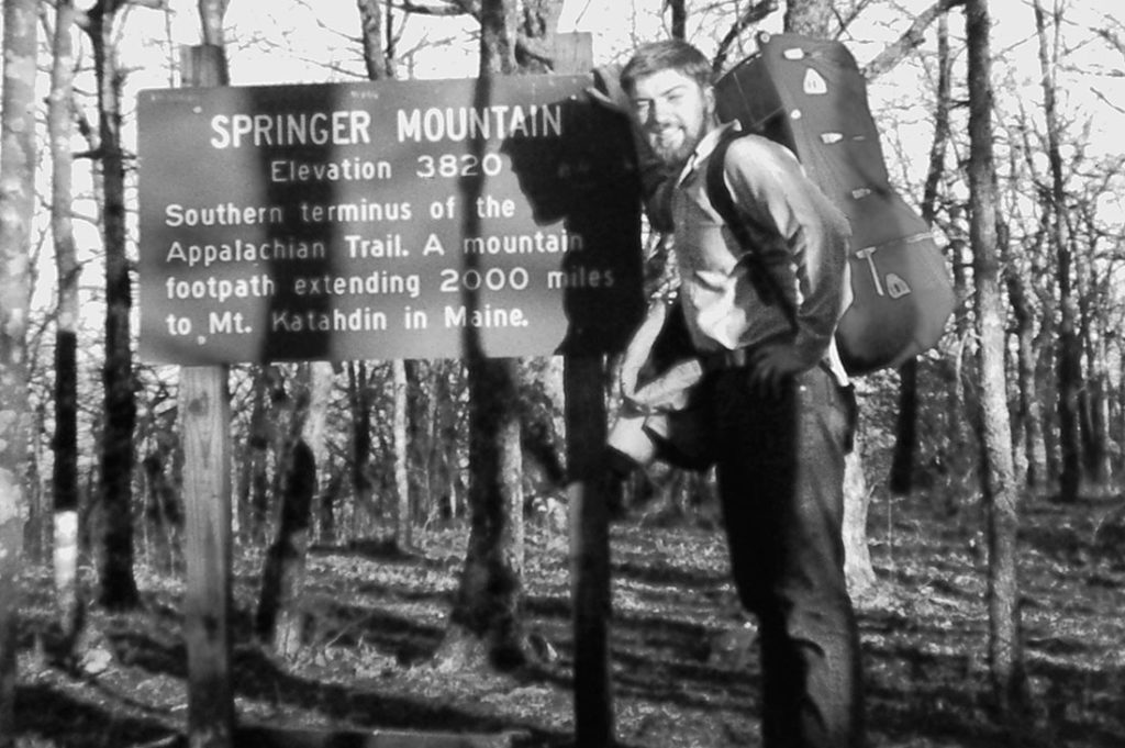 Tom McKone thruhiking from Springer Mountain, GA