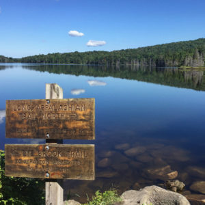 Stratton Pond and signage