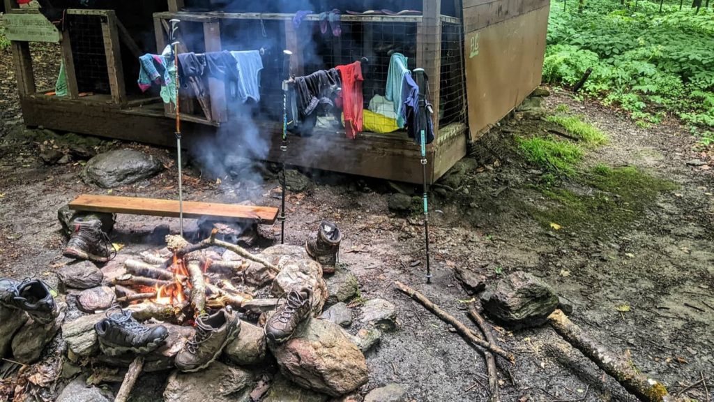 fire and wet clothes
