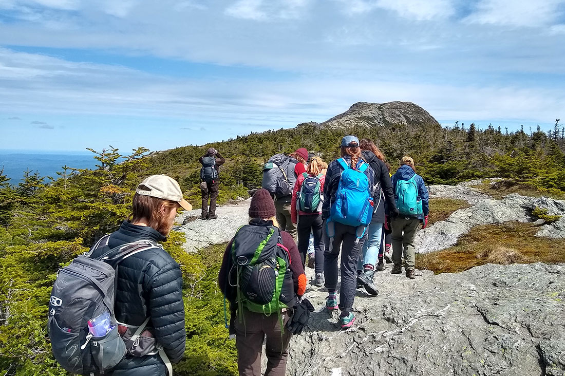 GMC caretakers walk up Mansfield ridgeline, stay on rocks