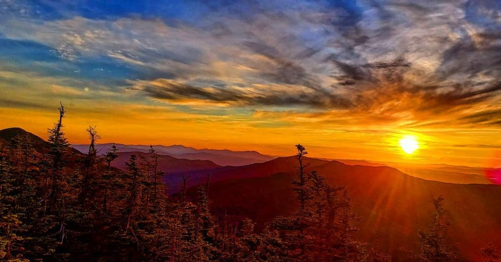 Sunrise on Mt. Mansfield, peak, ridgeline