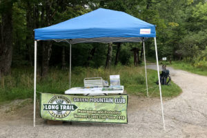 Manchester Section Long Trail Day setup, 2021