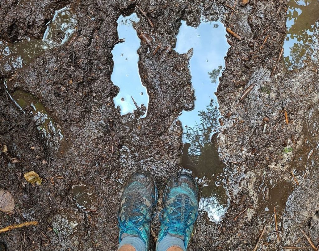 muddy long trail in july 