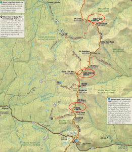 Bread Loaf Wilderness and 2021 work sites.