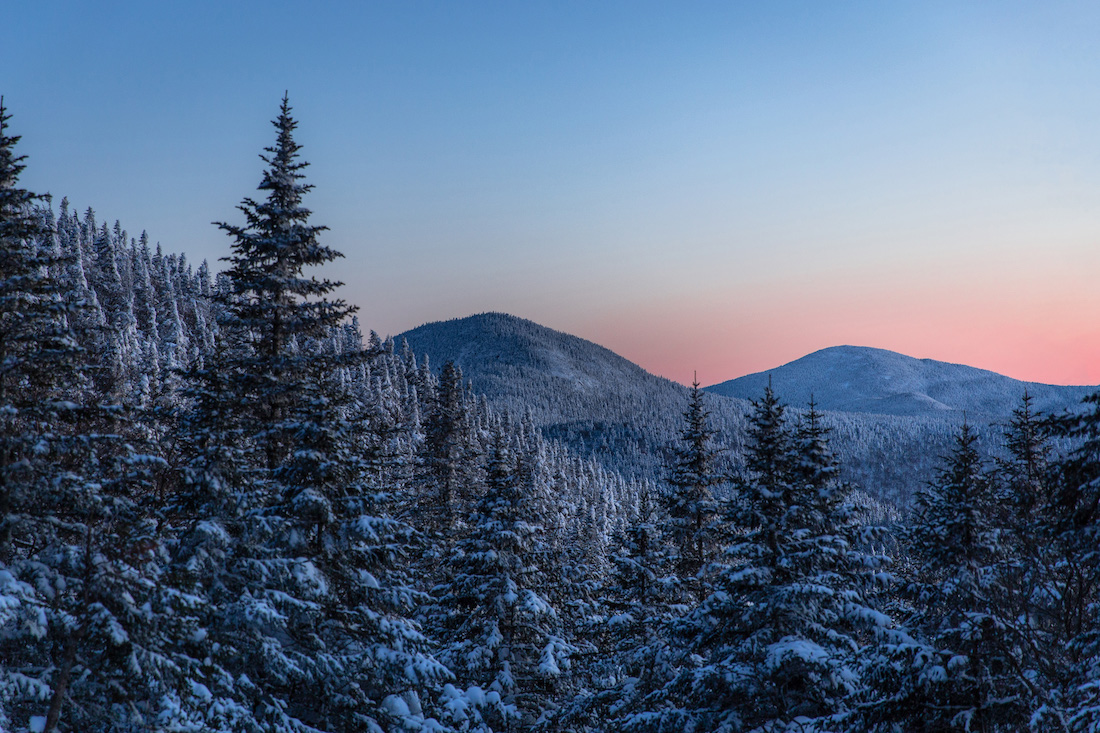 Butler Lodge Trail Sunset Winter