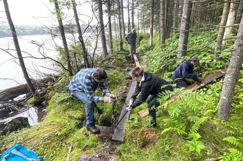 Athletic Brewing Co team at Stratton Pond