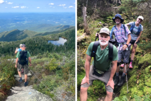 Hikers summit Mt. Mansfield.