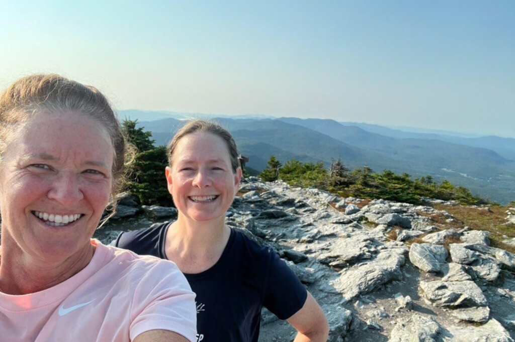 Porter Knight and Kirsten celebrate Long Trail Day 2022 on the trail.