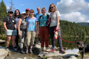 Queer Hikes participants at Sterling Pond.