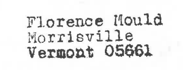 An example of an address stamped by an addressograph