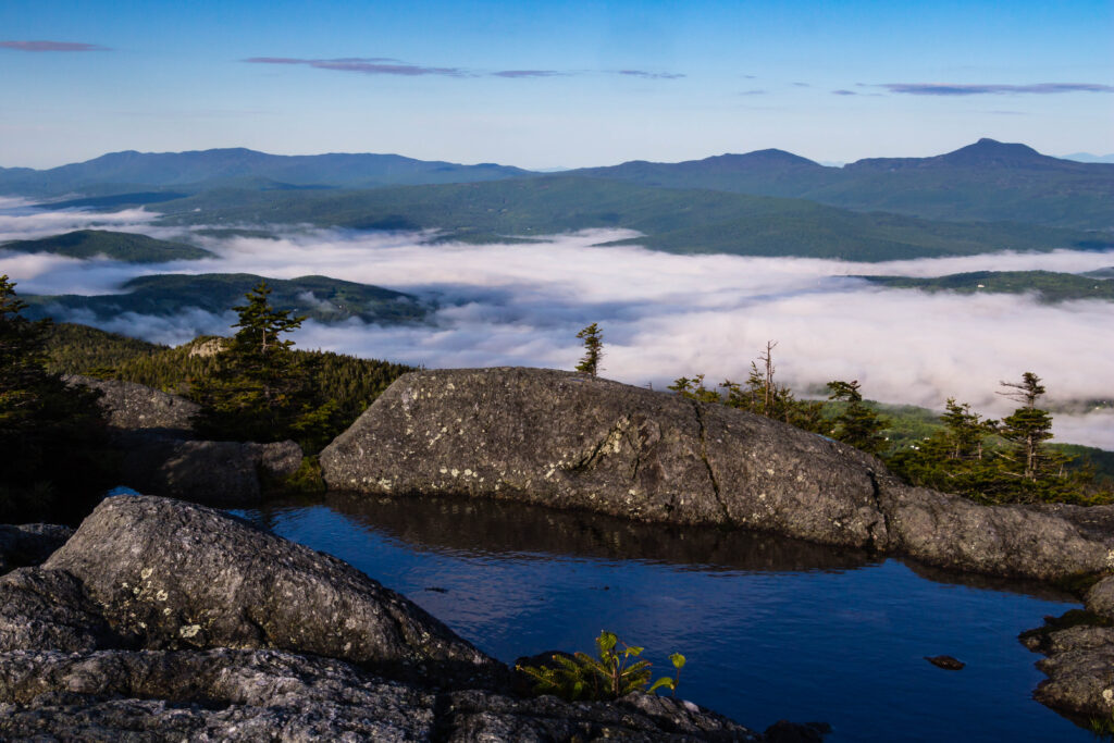 early morning clouds over mount hunger by sue swindell 