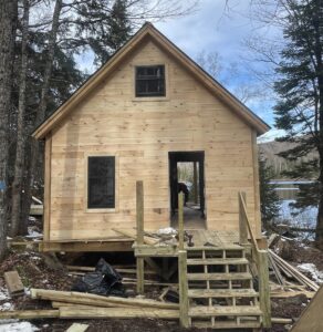 Jean Haigh rental cabin, nearly complete on November 15, 2023