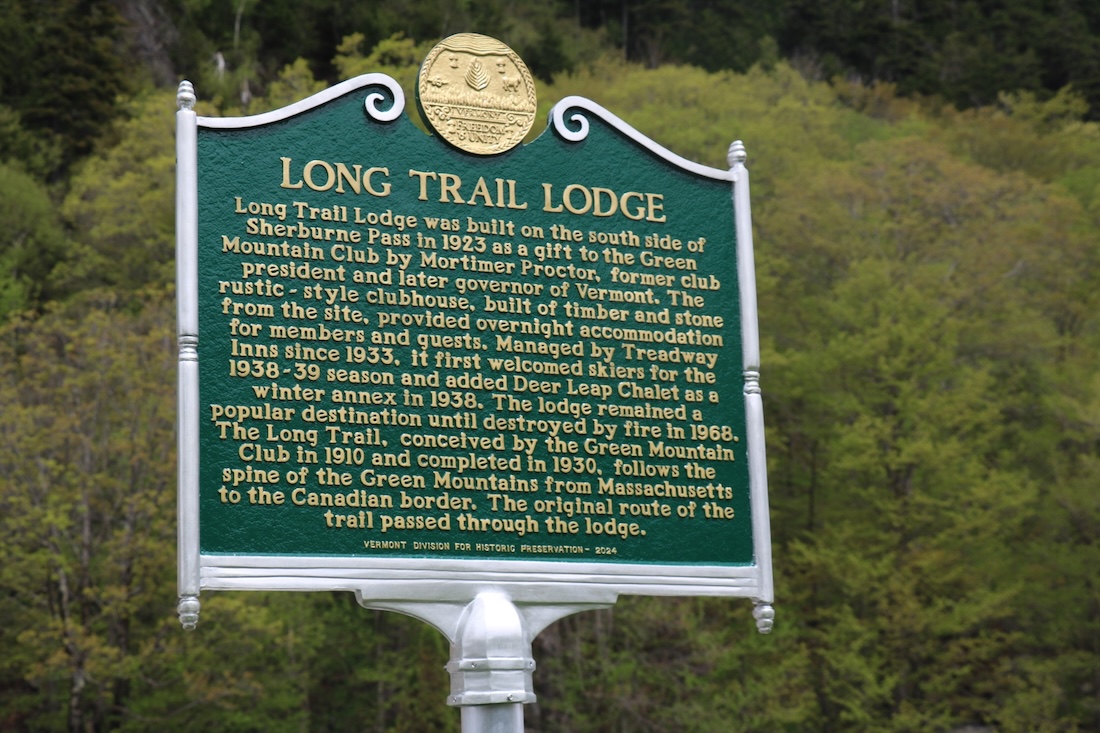 Long Trail Lodge Historical Marker